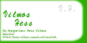 vilmos hess business card